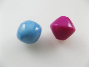 画像1: Plastic Opaque Bicone Beads 2個いり