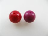 Vintage Plastic Stone Marble Ball Beads 4個入り
