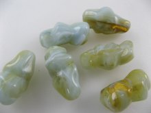 他の写真3: Vintage Plastic Warped Gold/Jade Beads