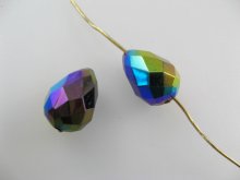 他の写真2: Vintage Plastic Aurora Drop Beads 4個入り