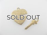 Heart & key charm 