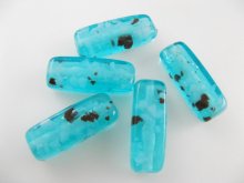 他の写真3: Vintage Clear Ice Confetti Rec-Tube Beads