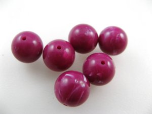 画像3: Vintage Plastic Stone Marble Ball Beads 4個入り