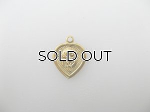 画像1: BRASS Rose Heart Tag 2個いり