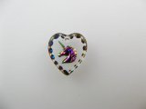 Tiny Unicorn Heart Glass Intaglio Pendant