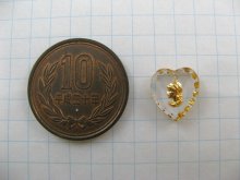 他の写真1: Tiny Cameo Heart Glass Intaglio Pendant(GD)