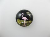Glass ”Flamingo” Intaglio Cabochon