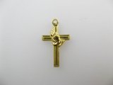 Brass Cross with Hand (M)