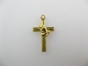画像1: Brass Cross with Hand (M)