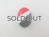 Vintage Diagonal Tri-Color Glass Cabochon【25x18】