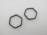 OX/BLACK Hexagonal Ring 2個いり