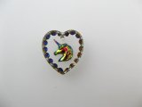 Unicorn Heart Glass Intaglio Pendant(L)