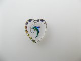 Dolphin+Ring Heart Glass Intaglio Pendant