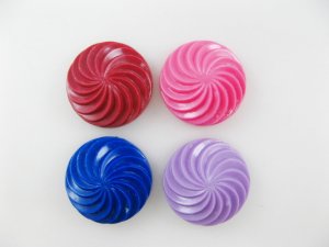 画像1: Vintage Acrylic Round Spin Cabochon