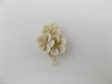 Vintage Chalk White Flower Cabochon