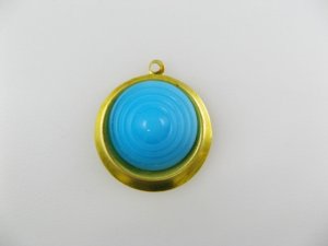 画像1: Vintage Glass Bullseye-Dome charm