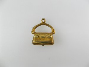 画像1: Brass 3D-HANDBAG charm