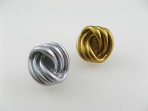 画像1: Vintage Plastic Gold Spiral Button (S)