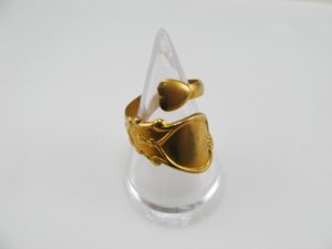 画像1: Brass Spoon-Handle Ring