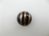 Vintage Glass GoldxBlack Cabochon 13mm