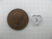 他の写真1: Tiny Dove Heart Glass Intaglio Pendant【SV】