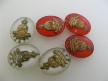 他の写真3: Vintage Glass Intaglio Buddha Cabochon