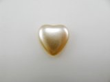 Glass Heart Pearl Cabochon 