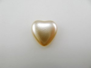 画像1: Glass Heart Pearl Cabochon 