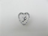 Tiny Dove Heart Glass Intaglio Pendant【SV】