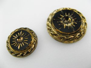 画像2: Vintage Glass Victorian-Cut Round Cabochon