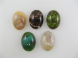 Plastic Marbled Oval Cabochon 18x13mm