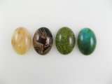 Plastic Marbled Oval Cabochon 25x18mm