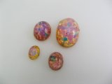 Glass fire opal cabochon 