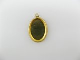 BRASS Rolled Edge Oval Setting 14x10mm