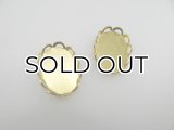 Brass Lace Edged Oval Setting 14x10mm 2個入り