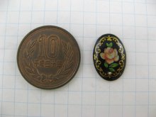 他の写真1: Vintage Glass BK Rose Cabochon