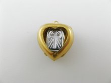 他の写真3: Brass+Cross Heart Glass Intaglio Pendant 