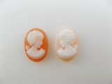 Vintage Plastic Cameo 14x10mm 