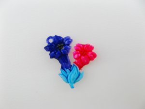画像1: Vintage Plastic Bellflower Cabochon