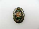 Vintage Glass BK Rose Cabochon