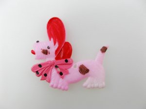 画像1: Vintage Hat+Bow PK/Terrier Cabochon