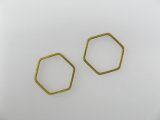 BRASS Hexagonal Ring 2個いり
