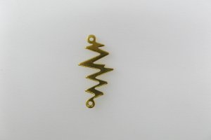 画像1: Brass Plate "Zig-Zag" Connector