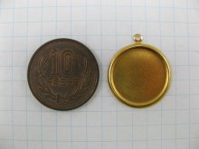 他の写真1: BRASS Rolled Edge Round Setting  18mm