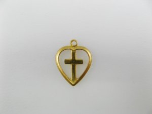 画像1: BRASS Heart+Cross (M)
