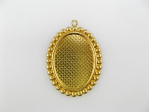 画像1: Brass rococo style frame 25x18mm