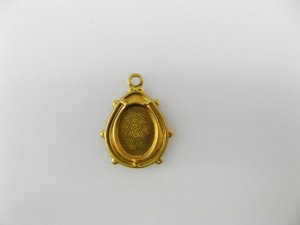 画像1: BRASS Ladybug Oval Setting 8x6mm