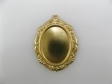 Brass rococo style frame 25x18mm