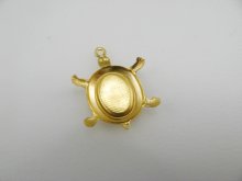 他の写真2: BRASS Turtle Oval Setting 8x6mm