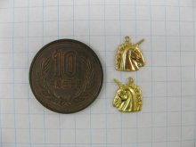 他の写真1: BRASS Unicorn Head 2個入り